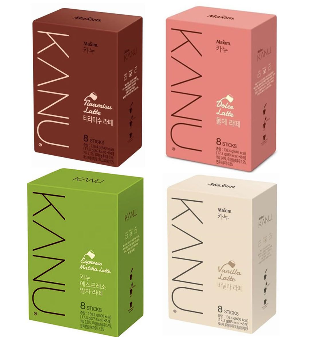 Amazon.com: Maxim KANU Tiramisu, Vanilla, Mint Choco Latte - 8